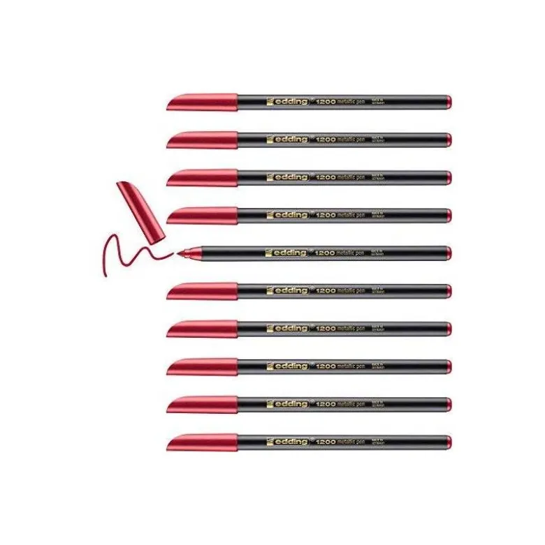 Rotulador Edding 1200 rojo metalizado nº 72