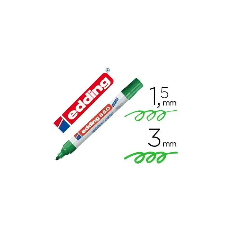 Rotulador Edding 660 verde recargable para pizarra blanca