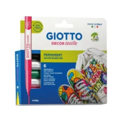 Rotuladores Decor Textil Giotto Punta Gruesa Caja de 6 unidades