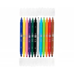 Rotuladores Liderpapel Duo Lavable Doble Punta Caja 12 Rotuladores
