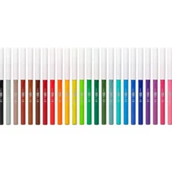 Rotuladores Liderpapel fino lavable caja de 24 colores