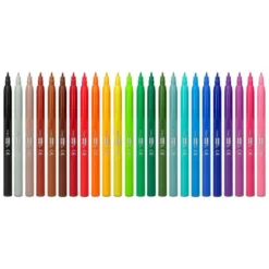 Rotuladores Liderpapel fino lavable caja de 24 colores
