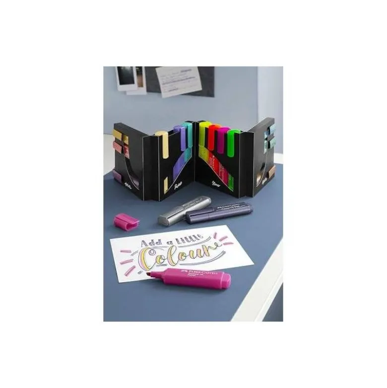 ROTULADOR FABER FLUORESCENTE TEXTLINER 46 SET ESCRITORIO DE 16 UNIDADES COLORES SURTIDOS