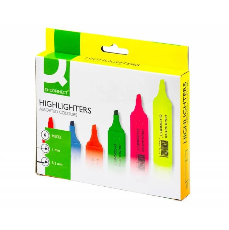 Rotulador Fluorescente Q-Connect Estuche 6