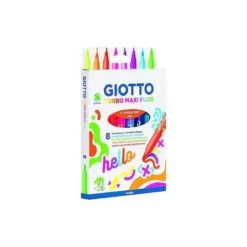 ROTULADOR GIOTTO TURBO MAXI FLUO CAJA DE 8 UNIDADES COLORES SURTIDOS
