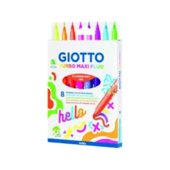 ROTULADOR GIOTTO TURBO MAXI FLUO CAJA DE 8 UNIDADES COLORES SURTIDOS