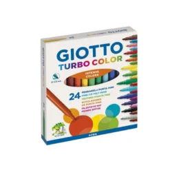 Rotulador Giotto Turbo punta media lavable caja 24 rotuladores