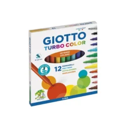 Rotulador Giotto Turbo punta media lavable caja 12 rotuladores