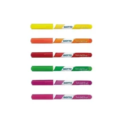 ROTULADOR GIOTTO TURBO SOFT FLUO PUNTA DE PINCEL CAJA DE 6 UNIDADES COLORES SURTIDOS