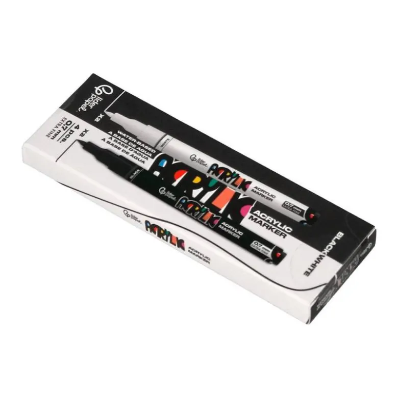 ROTULADOR LIDERPAPEL ACRYLIC BASE AGUA TODO TIPO DE SUPERFICIE PUNTA FINA 0,7 MM CAJA DE 4 PERFILADORES