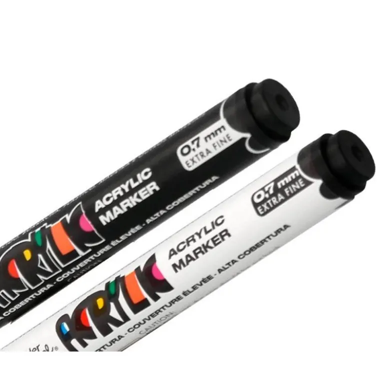 ROTULADOR LIDERPAPEL ACRYLIC BASE AGUA TODO TIPO DE SUPERFICIE PUNTA FINA 0,7 MM CAJA DE 4 PERFILADORES