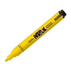 ROTULADOR LIDERPAPEL ACRYLIC BASE AGUA TODO TIPO DE SUPERFICIE PUNTA REDONDA 3 MM AMARILLO