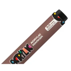 ROTULADOR LIDERPAPEL ACRYLIC BASE AGUA TODO TIPO DE SUPERFICIE PUNTA REDONDA 3 MM MARRON