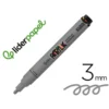 ROTULADOR LIDERPAPEL ACRYLIC BASE AGUA TODO TIPO DE SUPERFICIE PUNTA REDONDA 3 MM PLATA
