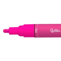 ROTULADOR LIDERPAPEL ACRYLIC BASE AGUA TODO TIPO DE SUPERFICIE PUNTA REDONDA 3 MM ROSA