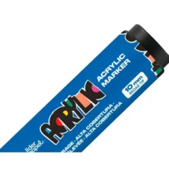 ROTULADOR LIDERPAPEL ACRYLIC BASE AGUA TODO TIPO DE SUPERFICIE PUNTA RECTANGULAR 10 MM AZUL