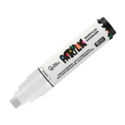 ROTULADOR LIDERPAPEL ACRYLIC BASE AGUA TODO TIPO DE SUPERFICIE PUNTA RECTANGULAR 10 MM BLANCO