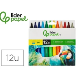 Rotulador Liderpapel Jumbo gruesa lavables caja de 12 colores