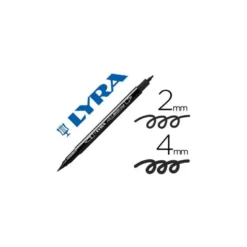 Rotulador Lyra aqua brush acuarelable doble punta fina y pincel negro