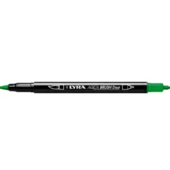 Rotulador Lyra aqua brush acuarelable doble punta fina y pincel verde