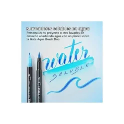 Rotulador Lyra Duo Aqua Brush Art Pen doble punta fina y pincel Caja 24 unidades