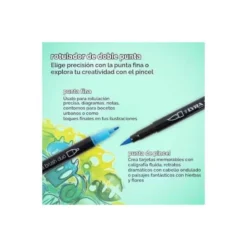 Rotulador Lyra Duo Aqua Brush Art Pen doble punta fina y pincel Caja 24 unidades