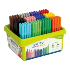 Rotulador marca Giotto turbo Schoolpack 12 colores surtidos. Caja 144 rotuladores