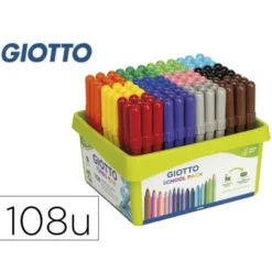 Rotulador Marca Giotto Turbo Maxi School Pack de 108 unidades