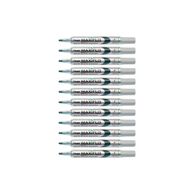 Rotulador Maxiflo Pentel color verde para pizarra blanca