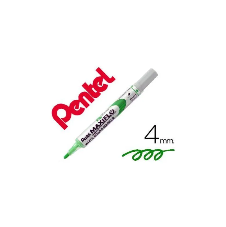 Rotulador Maxiflo Pentel color verde para pizarra blanca