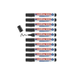 Rotulador para pizarra blanca Edding 660 negro recargable