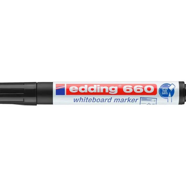 Rotulador para pizarra blanca Edding 660 negro recargable