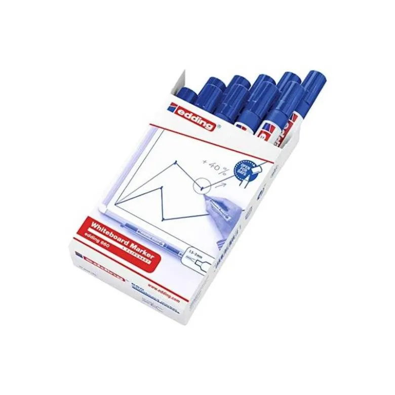 Rotulador para pizarra blanca Edding 660 azul recargable