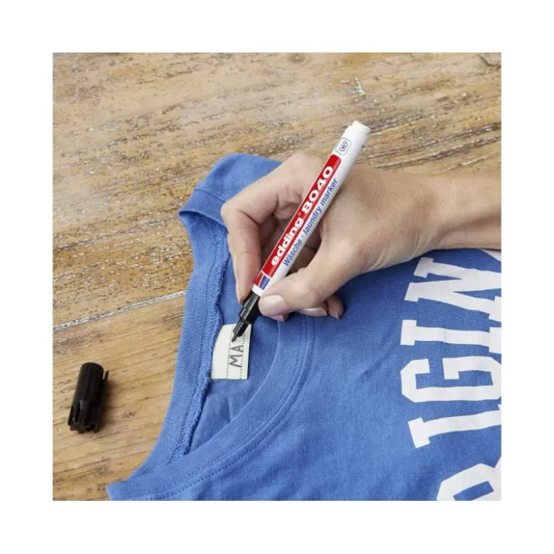 Rotulador para tela textil Edding color negro
