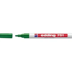 Rotulador Permanente Edding 751 Color Verde Punta Redonda