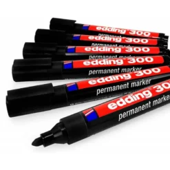 Rotulador Permanente Edding 300 Color Negro Punta Redonda