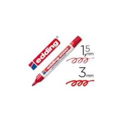 Rotulador Permanente Edding 3000 Color Rojo Punta redonda
