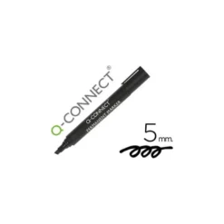 Rotulador permanente Q-Connect color negro 5mm
