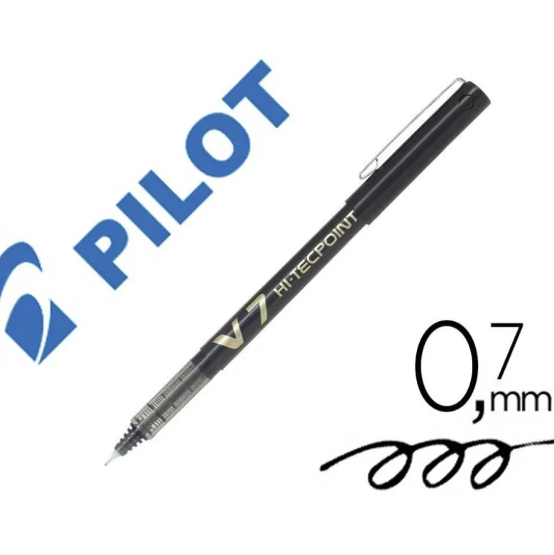 ROTULADOR PILOT PUNTA AGUJA V-7 NEGRO 0.7 MM