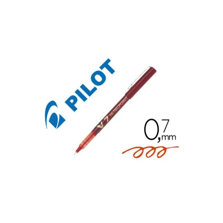 ROTULADOR PILOT PUNTA AGUJA V-7 ROJO 0.7 MM