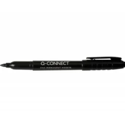 Rotulador Q-Connect permanente color negro para CD/DVD de punta redondeada 1mm