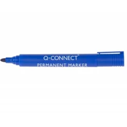 Rotulador Q-Connect punta de fibra permanente 3 mm color azul