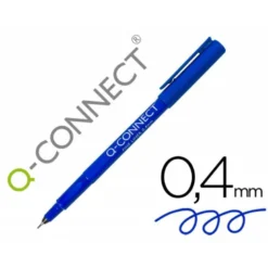 Rotulador Q-Connect punta de fibra color azul trazo 0.4 mm