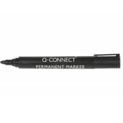 Rotulador Q-Connect punta de fibra permanente 3 mm color negro