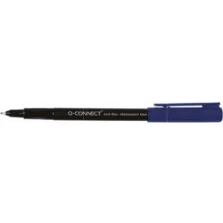 ROTULADOR Q-CONNECT RETROPROYECCION PUNTA FIBRA SUPER FINA REDONDA 0.5 MM PERMANENTE AZUL
