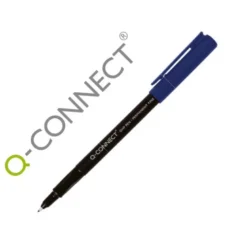 ROTULADOR Q-CONNECT RETROPROYECCION PUNTA FIBRA SUPER FINA REDONDA 0.5 MM PERMANENTE AZUL