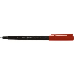 ROTULADOR Q-CONNECT RETROPROYECCION PUNTA FIBRA SUPER FINA REDONDA 0.5 MM PERMANENTE ROJO