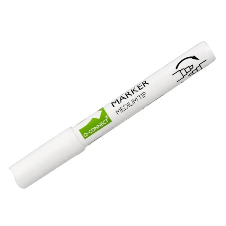 ROTULADOR Q-CONNECT TIZA LIQUIDA PUNTA REDONDA TRAZO 3 MM CAJA DE 4 UNIDADES COLOR BLANCO