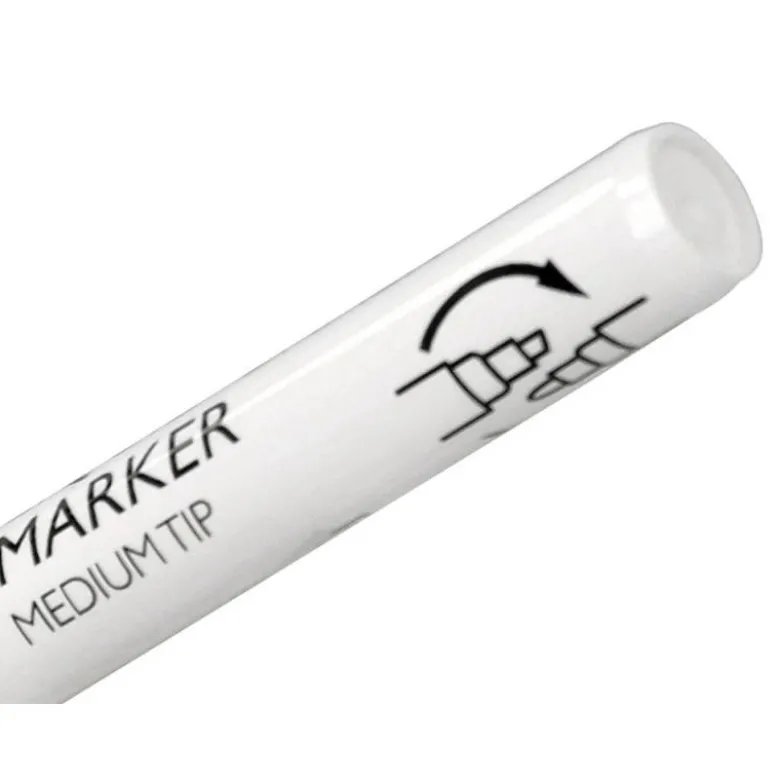 ROTULADOR Q-CONNECT TIZA LIQUIDA PUNTA REDONDA TRAZO 3 MM CAJA DE 4 UNIDADES COLOR BLANCO