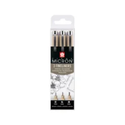 ROTULADOR SAKURA PIGMA MICRON NEGRO ESTUCHE DE 3 UNIDADES